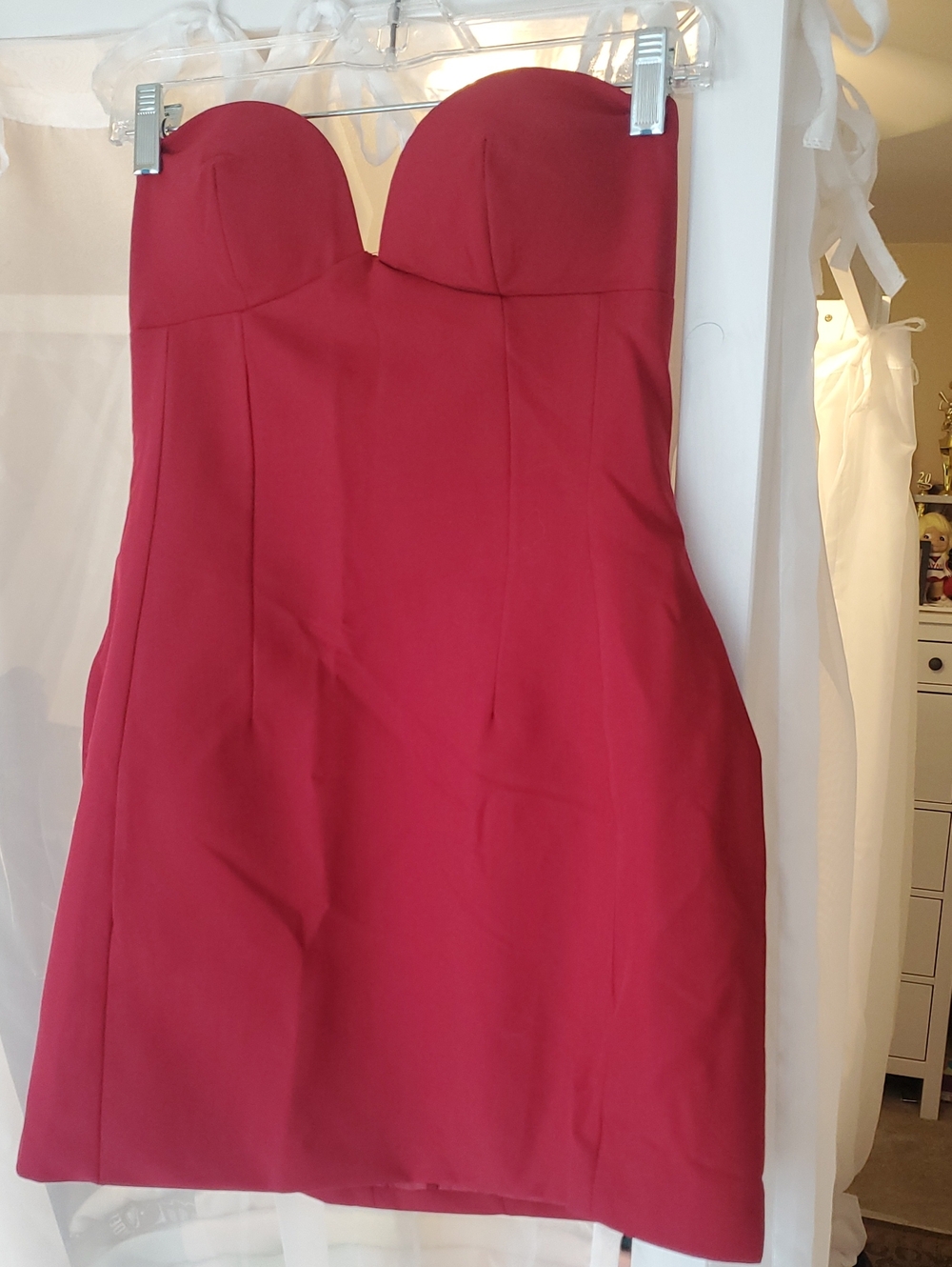 Fashion Nova Strapless Sweetheart Mini Dress - Red